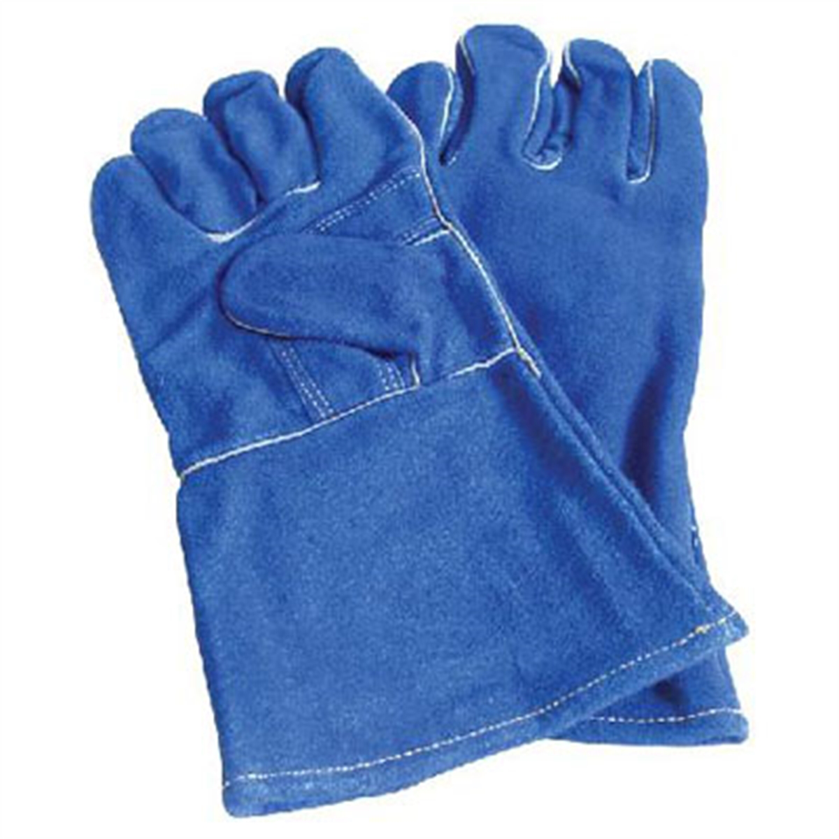 Welding Gloves - Blue Leather Better Quality Gloves Size Large -