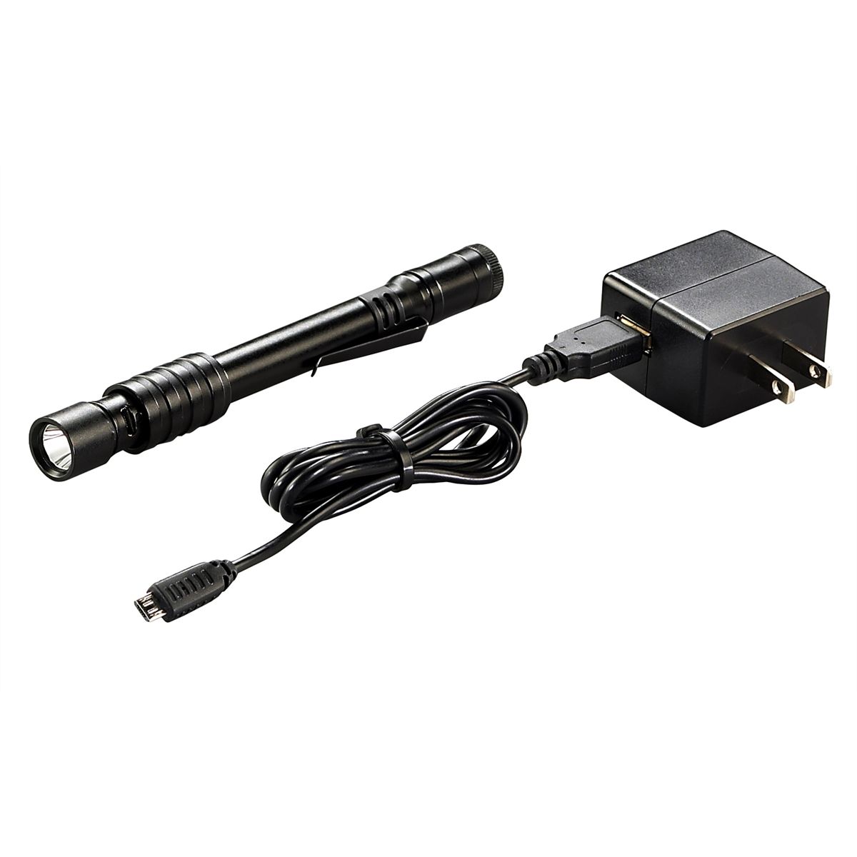 Stylus Pro Rechargeable Penlight Flashlight USB Kit w Holster 12