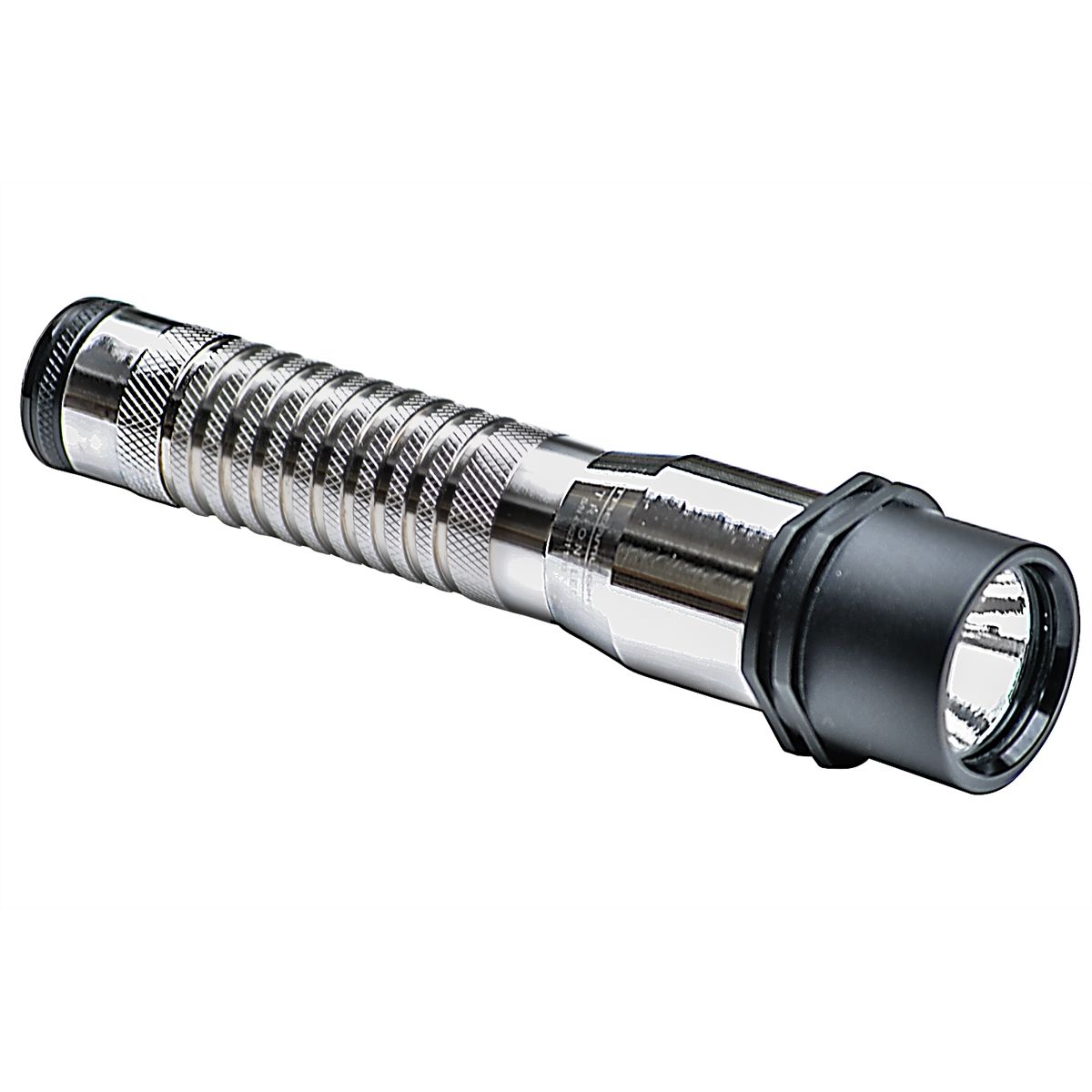 Strion Rechargeable LED Flashlight 120v/DC Chrome with Charger, Holder ...