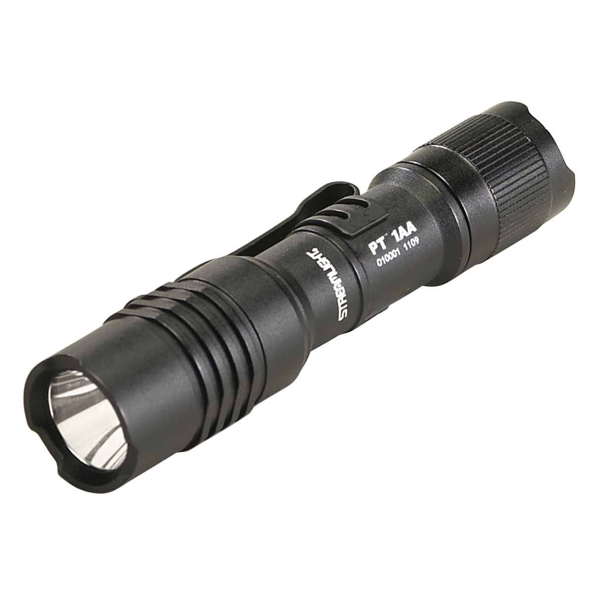 Professional Tactical Flashlight 1AA with White LED (Black)