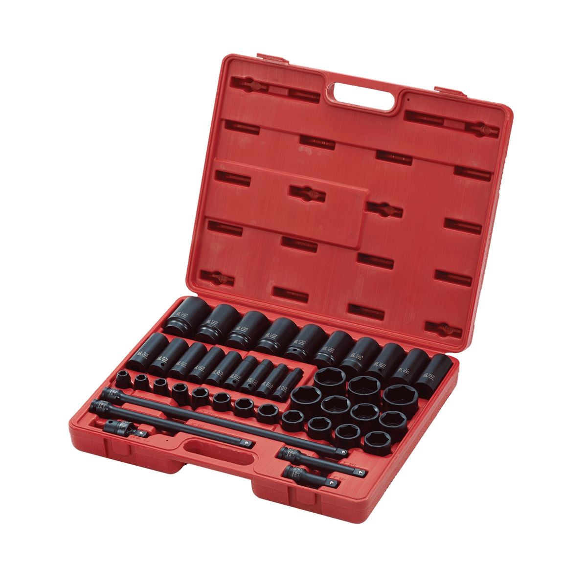 1/2" Dr. SAE Impact Socket Set, 43 pc.