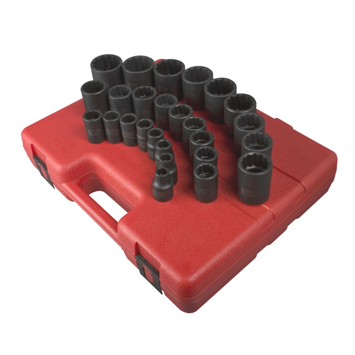 12 Point Metric Impact Socket Set