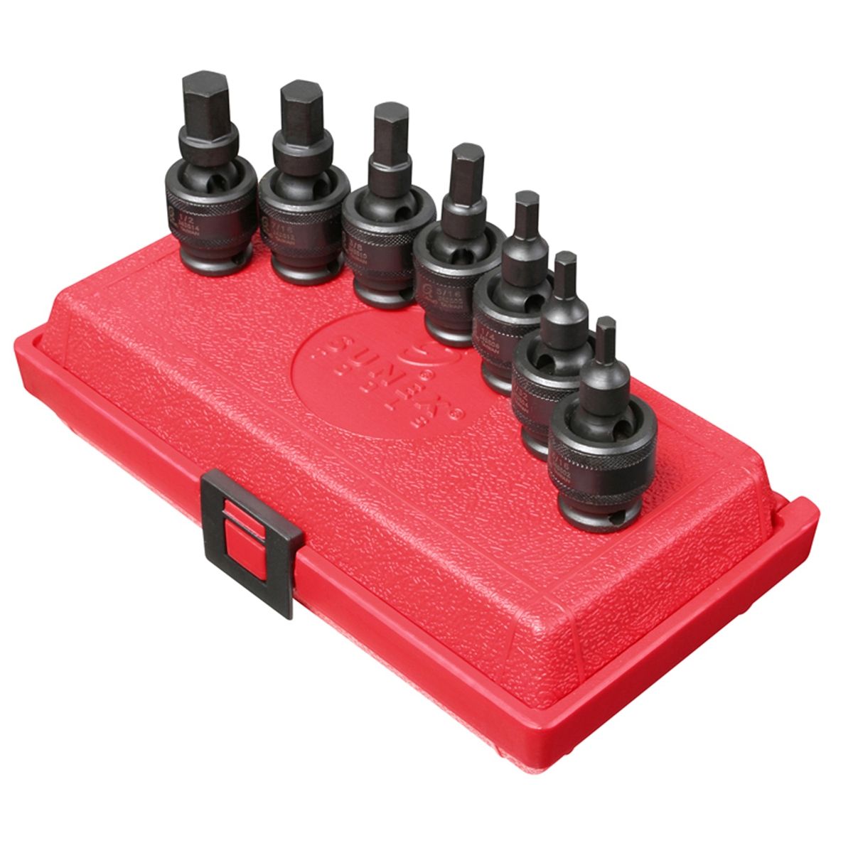 3/8\" Drive 7 Piece Universal SAE Hex Bit Driver Set