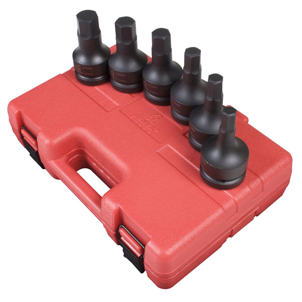 Sunex 5607 6 Piece 1 Drive Metric Impact Hex Driver Set SUN5607