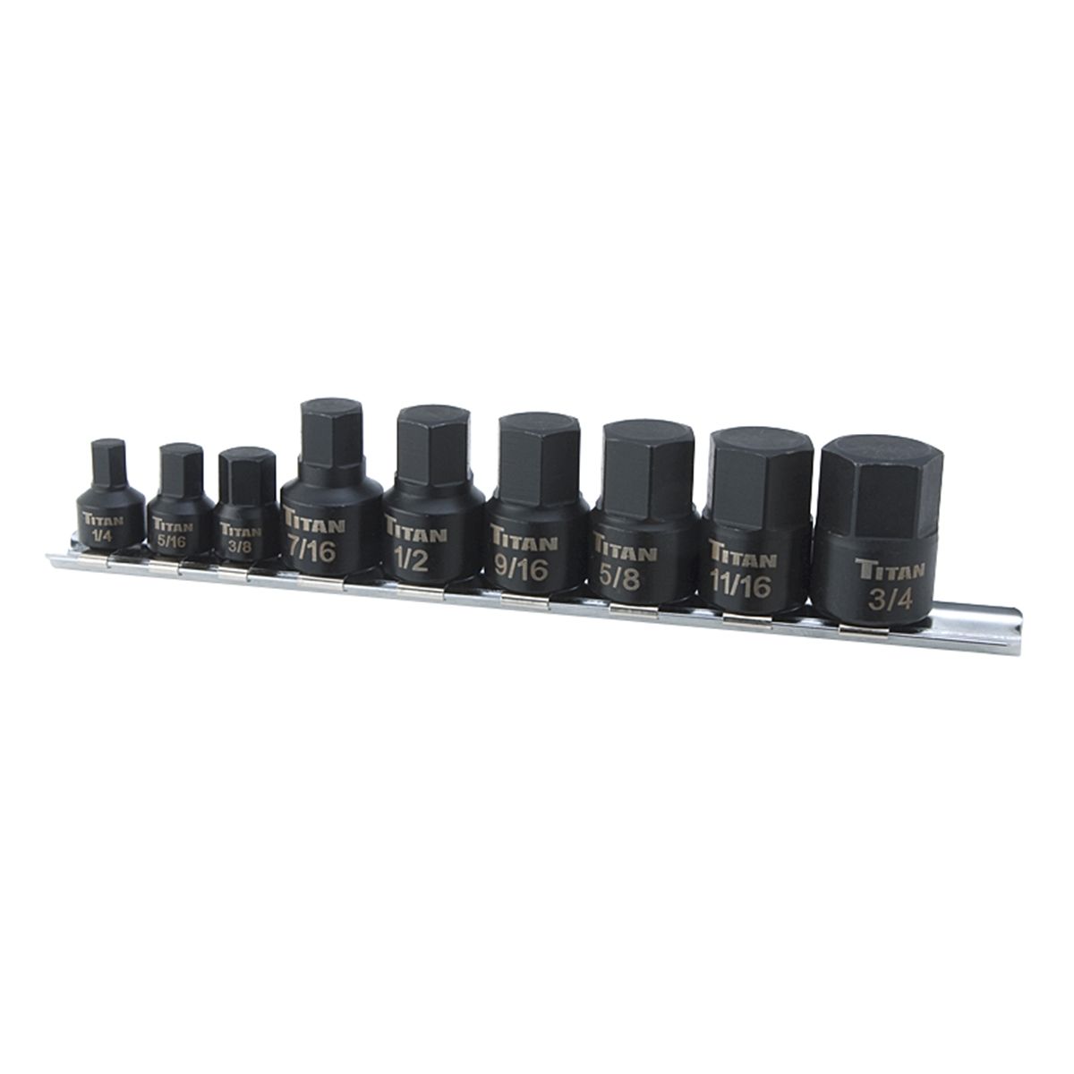 9 PC SAE HEX BIT SOCKET SET