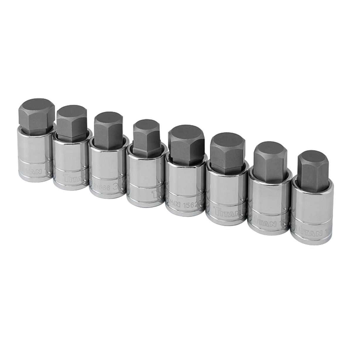 8pc SAE/MM Large Hex Bit Socket Set