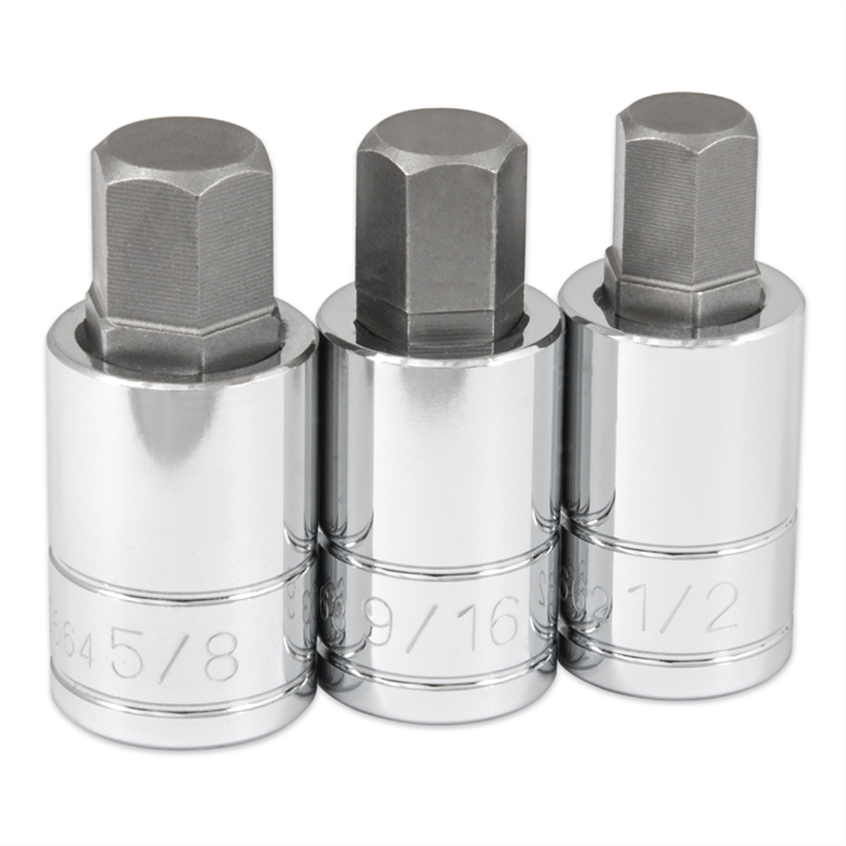 3pc SAE Hex Bit Socket Set