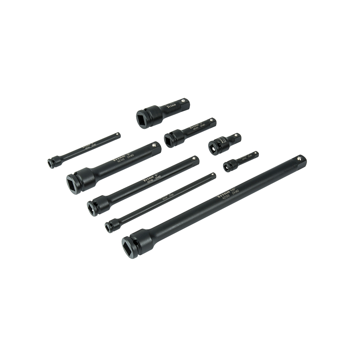 9 Pc Assorted Impact Extension Bar Set