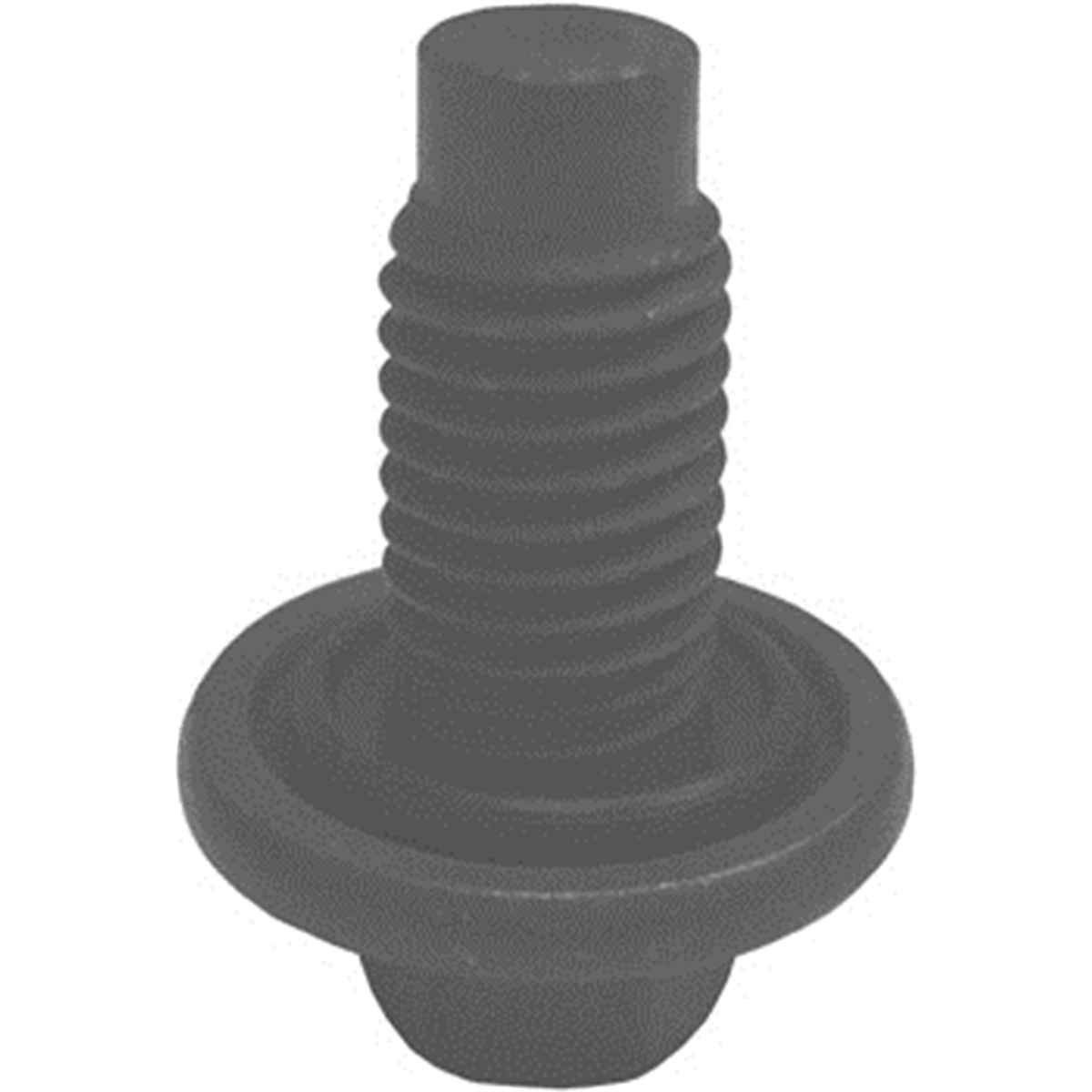 12mm-1.75 Drain Plug w/ Inset Rubber Gasket - 13mm Hex