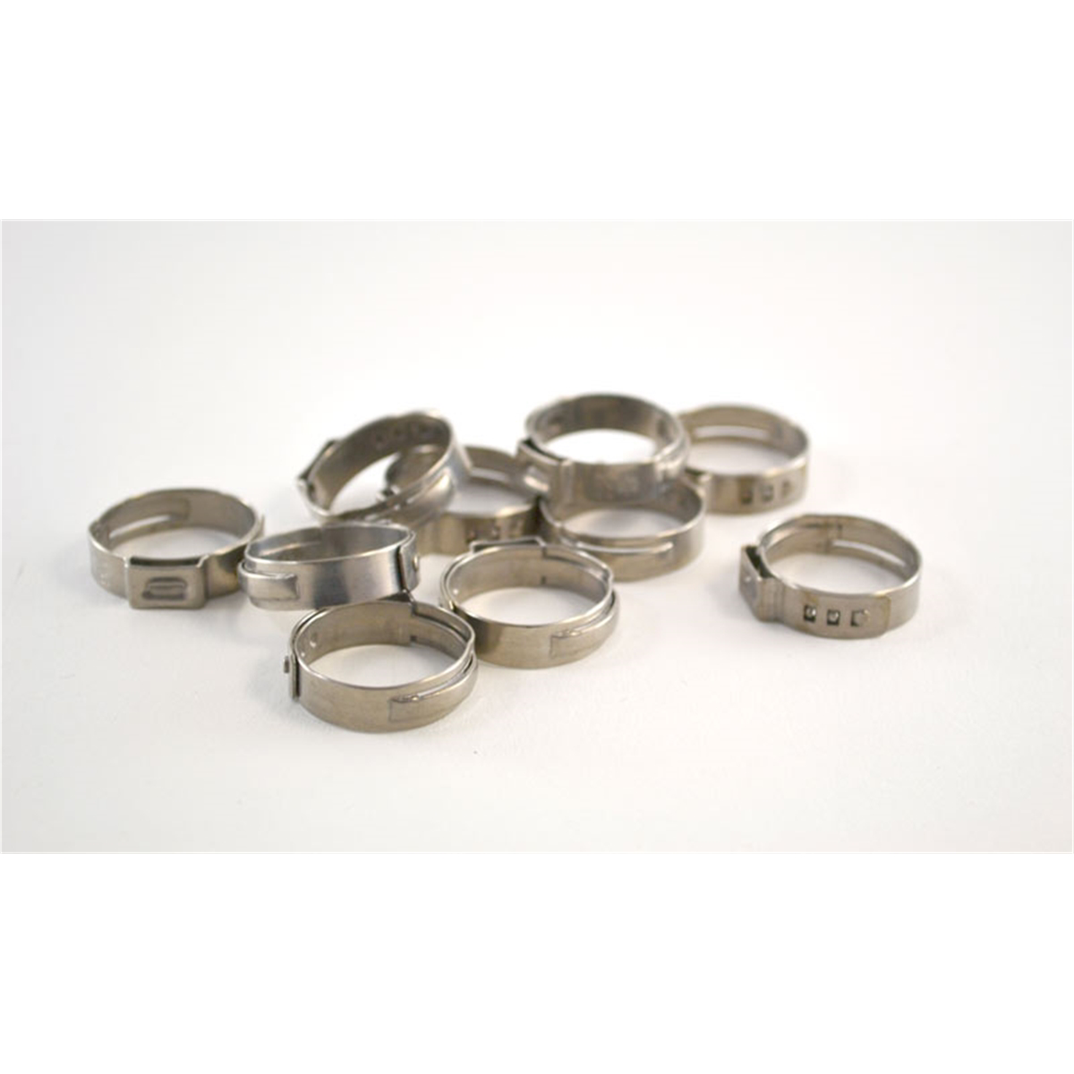 10/Bag 9 1/6" Open Pinch Clamps (.472" - 9/16")