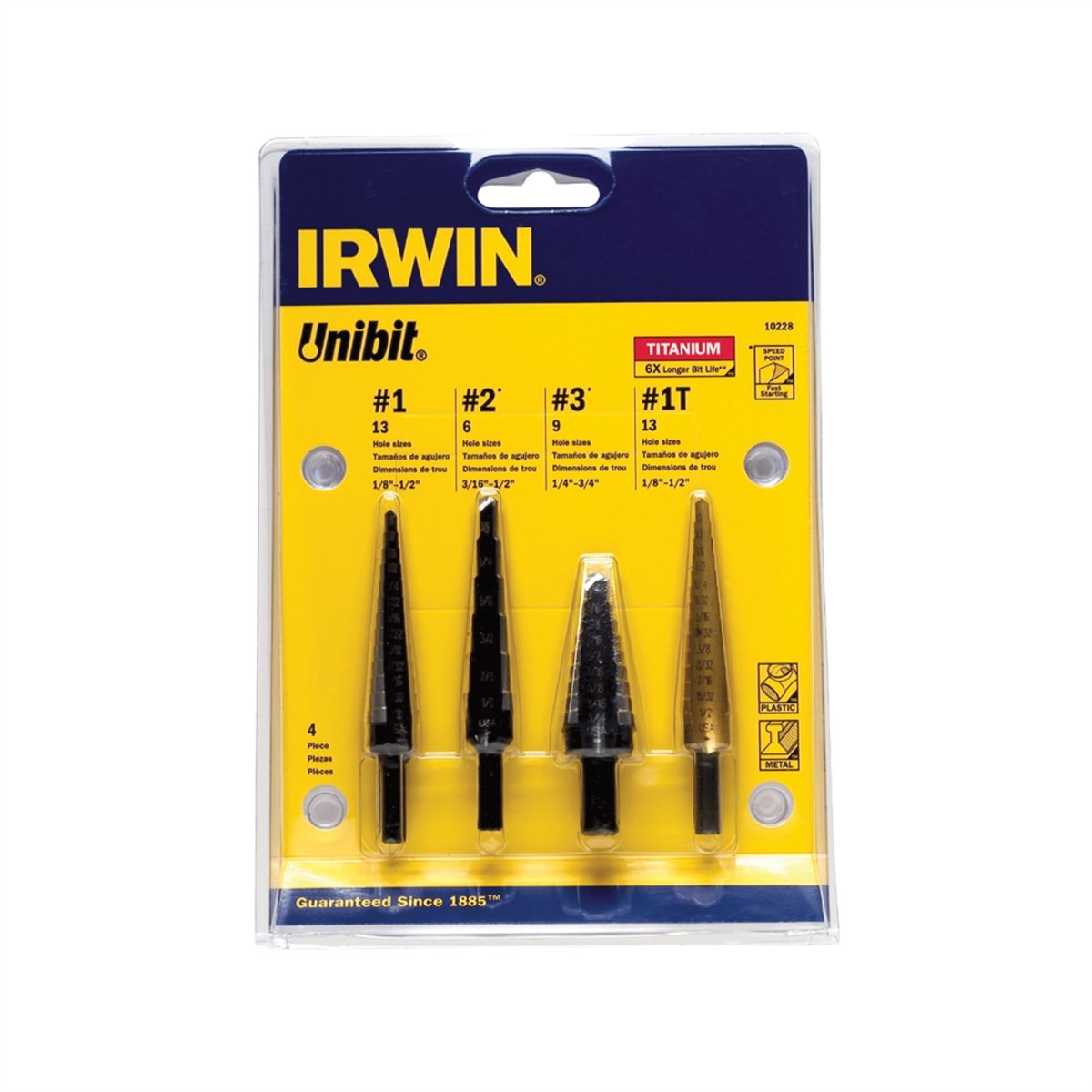 Irwin 10228 Unibit Set - 4-Pc