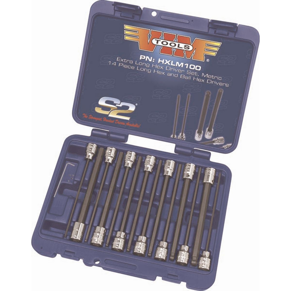Extra Long Metric Hex and Ball Hex Driver Set 14 Pc