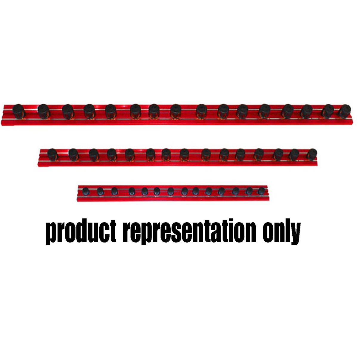 12" Red Magrail TL Magnetic Socket Holder with 1/4" Studs
