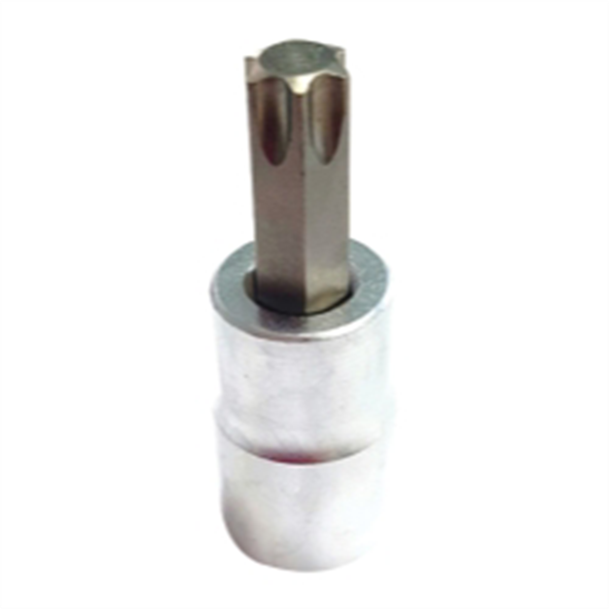 T45 Torx Bit, Satin chrome 3/8 sq dr bit holder