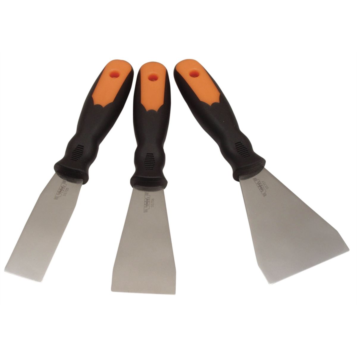 Vim Products 3 Piece Flexible Stainless Steel Putty Knife Set
