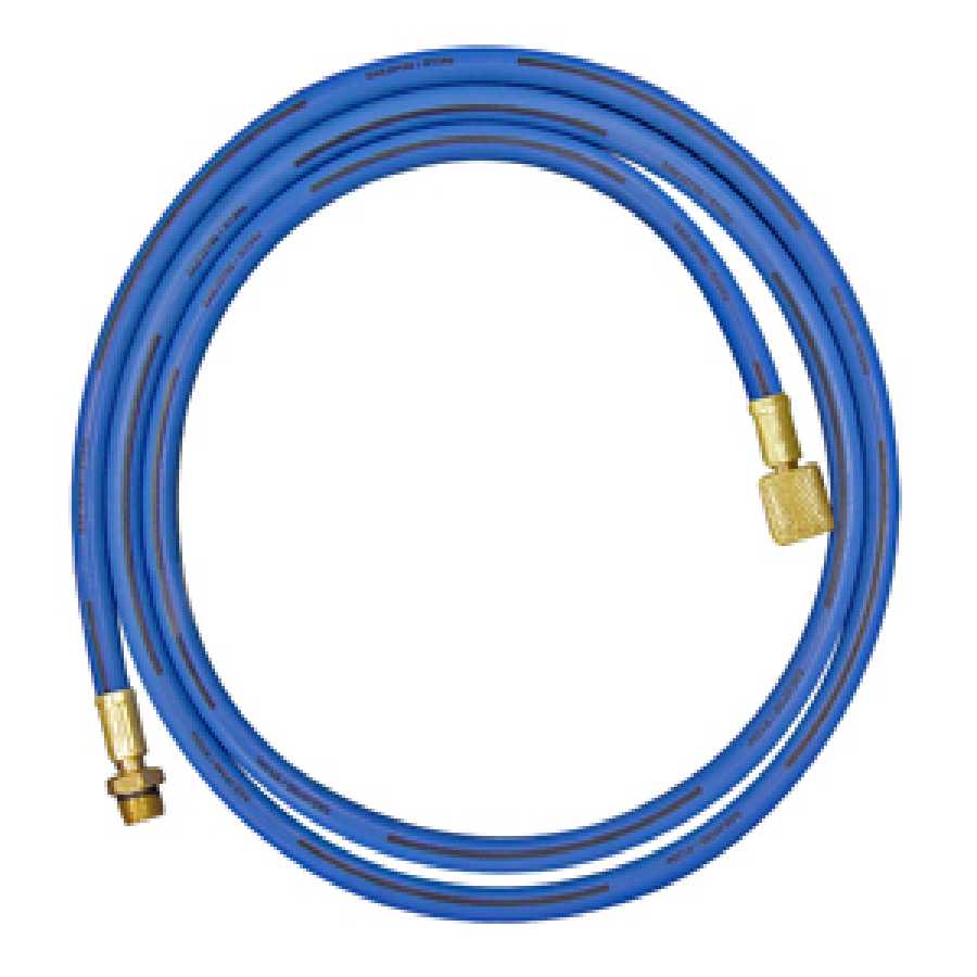 R134A Blue Hose w/ 1/2 In Acme-F & 14mm-M Auto A/C Fittings - 96