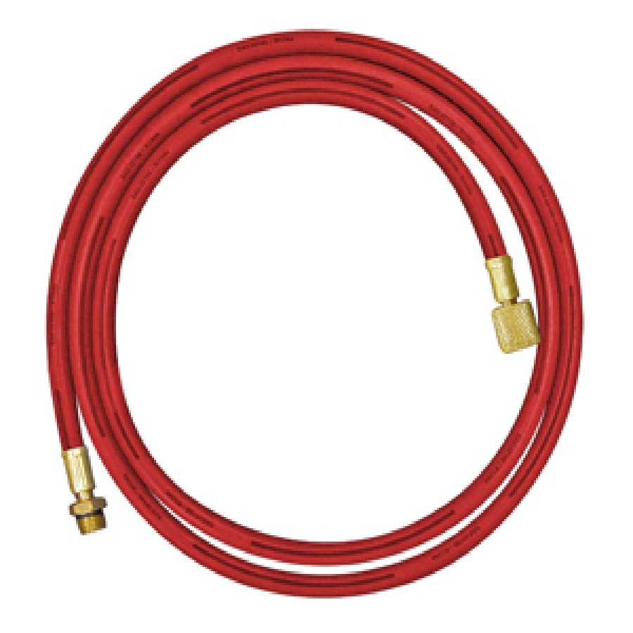 R134A Red Hose w/ 1/2 In Acme-F & 14mm-M Auto A/C Fittings - 96