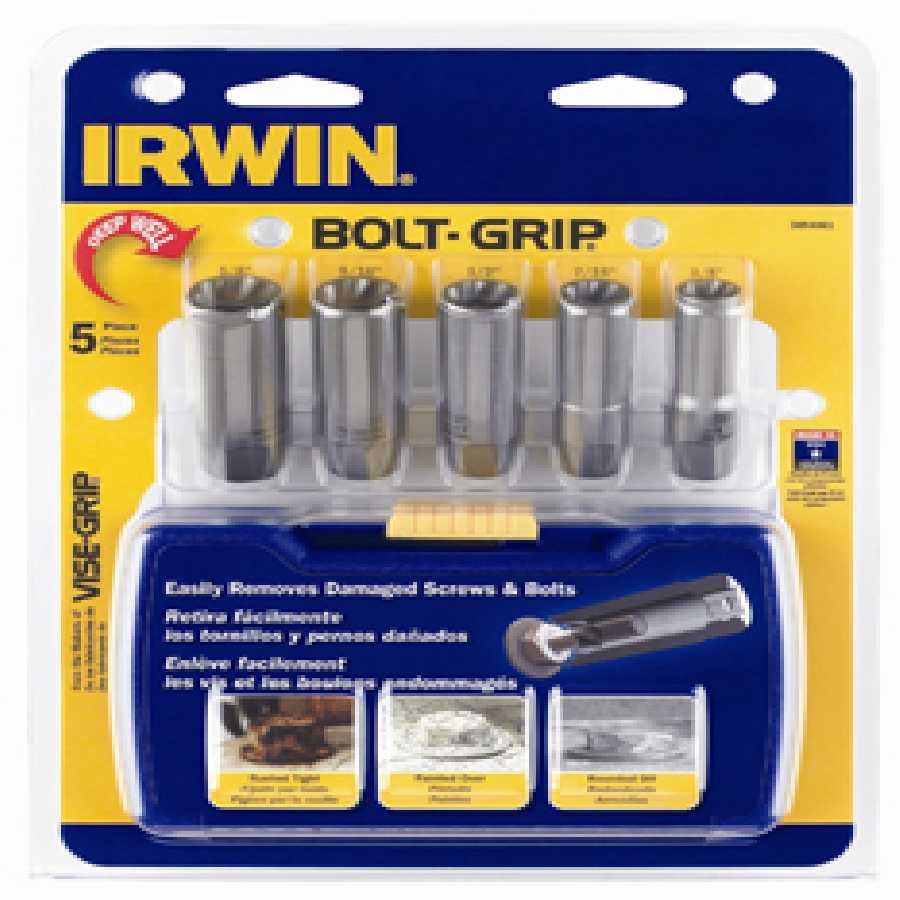 Bolt-Grip Deep Well Bolt Extractor Set - 5-Pc