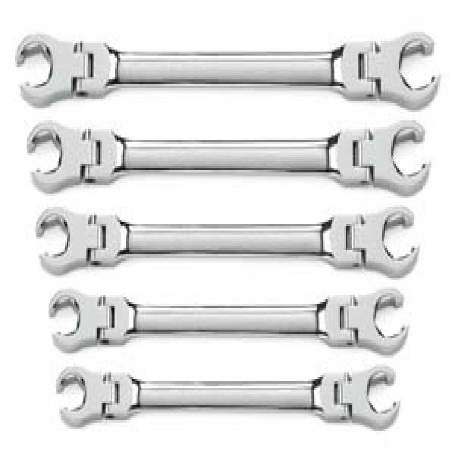 Flex Flare Nut Wrench Set - SAE 5-Pc