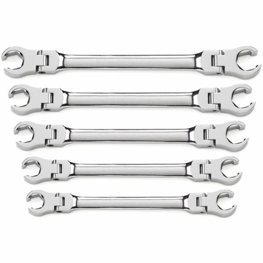 Flex Flare Nut Wrench Set - SAE 5-Pc