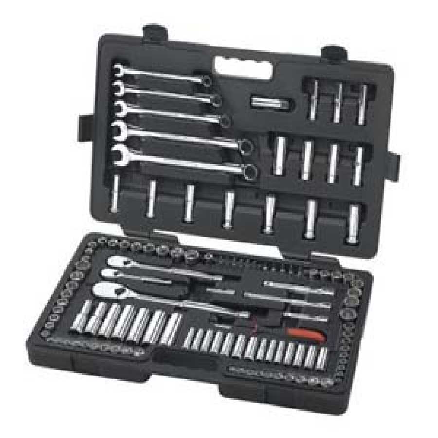 1/4 In, 3/8 In, and 1/2 In Dr SAE/Metric Super Socket Set - 118-