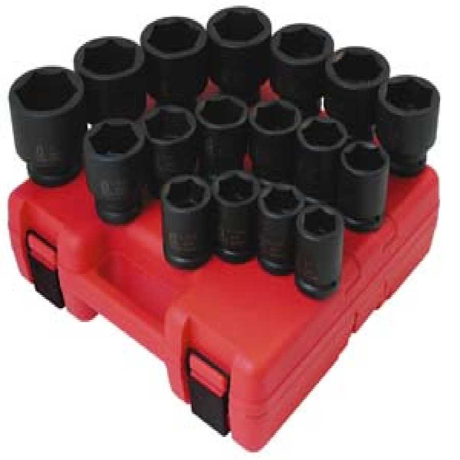 Sunex 4683 3/4 In Drive Fractional Heavy Duty Impact Socket Set