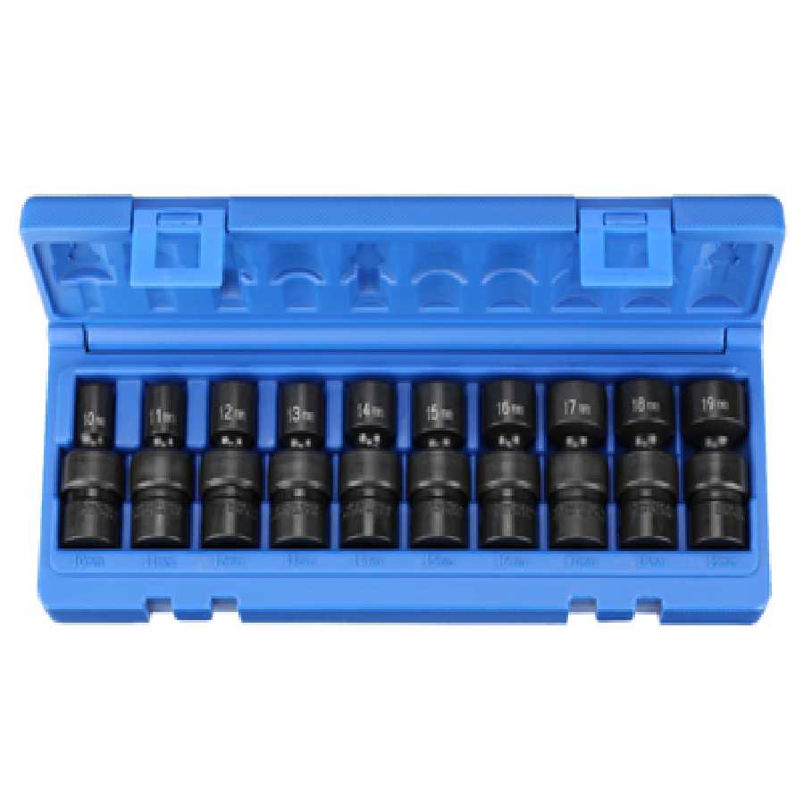 3/8'' Drive Standard Length Metric Universal Set - 10-Pc