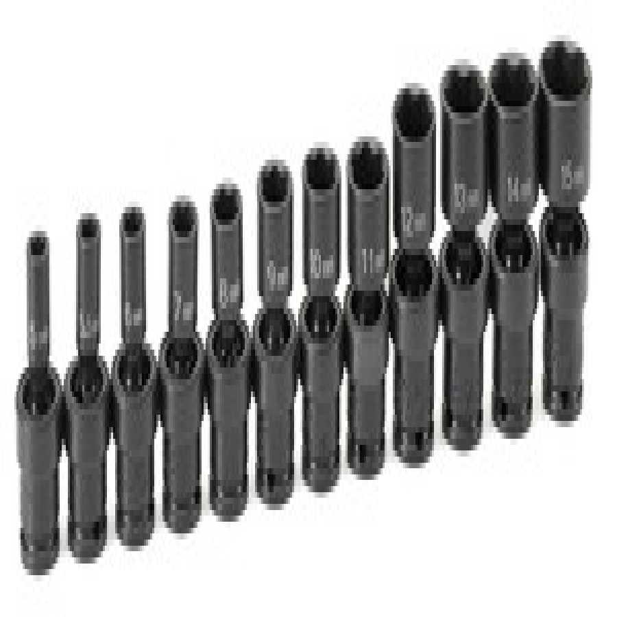 Grey Pneumatic 9712UM 1/4 In Dr Std Length Metric Universal Set