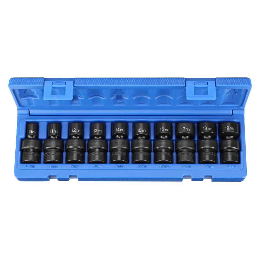 10 Piece 3/8" Drive Universal Metric Impact Socket Set