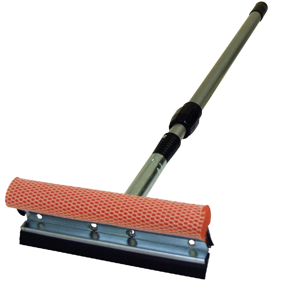 8" Metal Head Squeegee w/ 21" - 36" Extension Handle