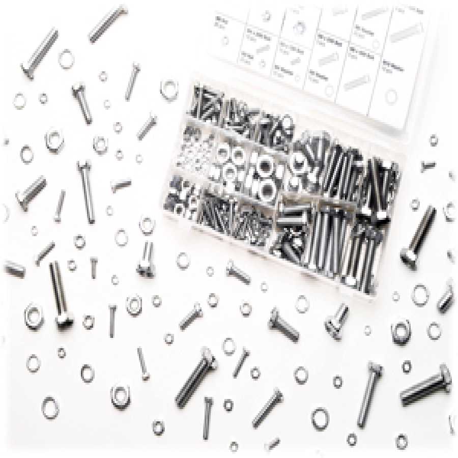 Zinc Nut and Bolt Hardware Kit - 240-Pc