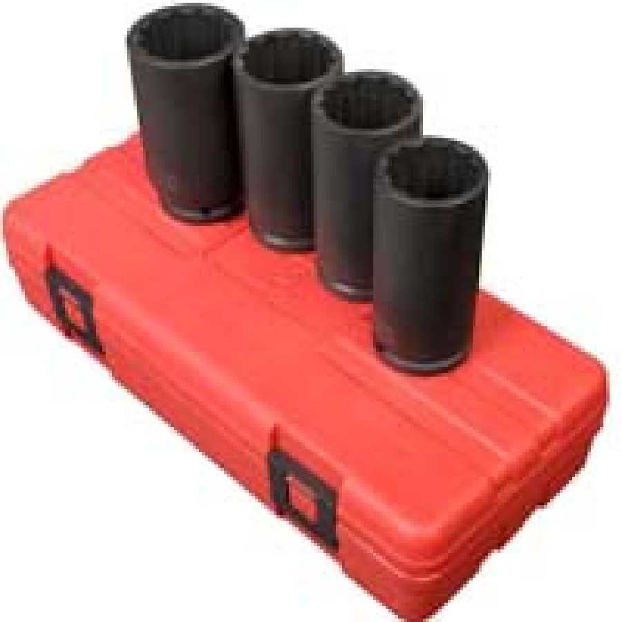 1/2\" Drive 12 Point Spindle Nut Socket Set - 4-Pc