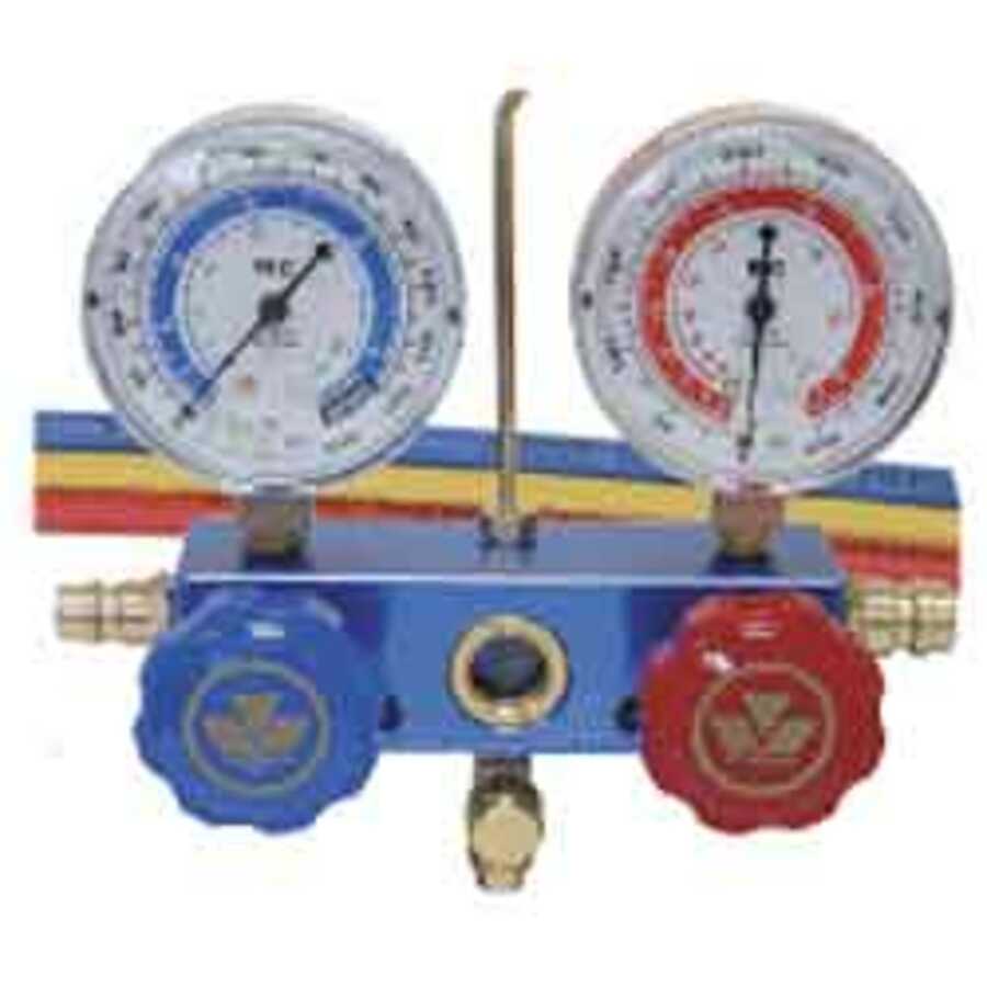 R 134a Two Way Aluminum Manifold Gauge Set Mastercool 89172