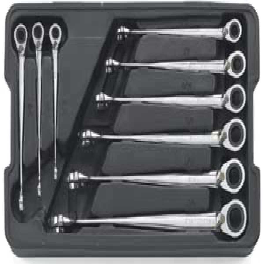 X-Beam Reversible SAE Combination Ratcheting Wrench Set - 9-Pc