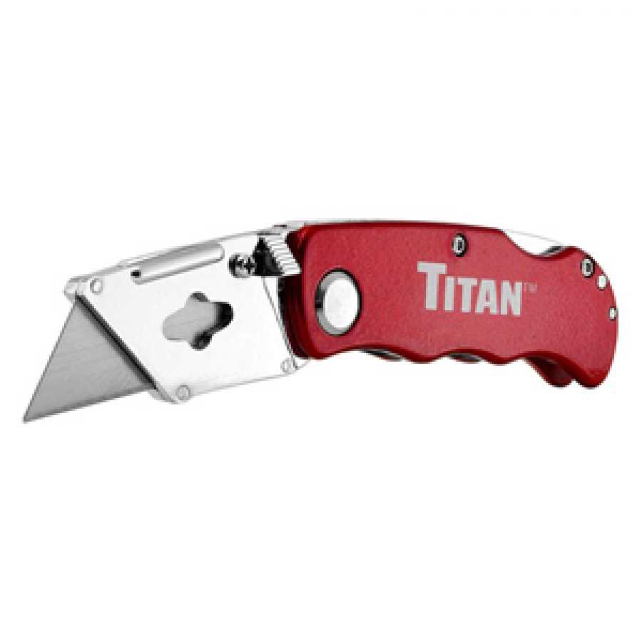 Folding Quick-Change Pocket Utility Knife - Red