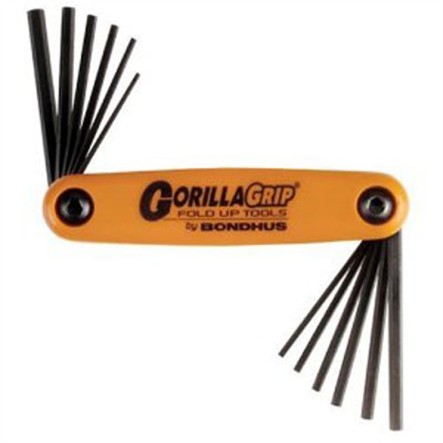 Bondhus | 12550 | Bondhus GorillaGrip Hex Key Set 12pc 5/64"-5/32" Durable