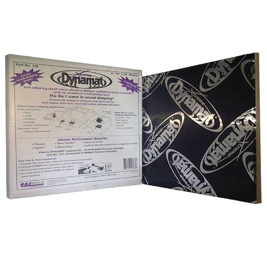 Xtreme Dynamat Sheet - 10 In x 10 In - 4/Box