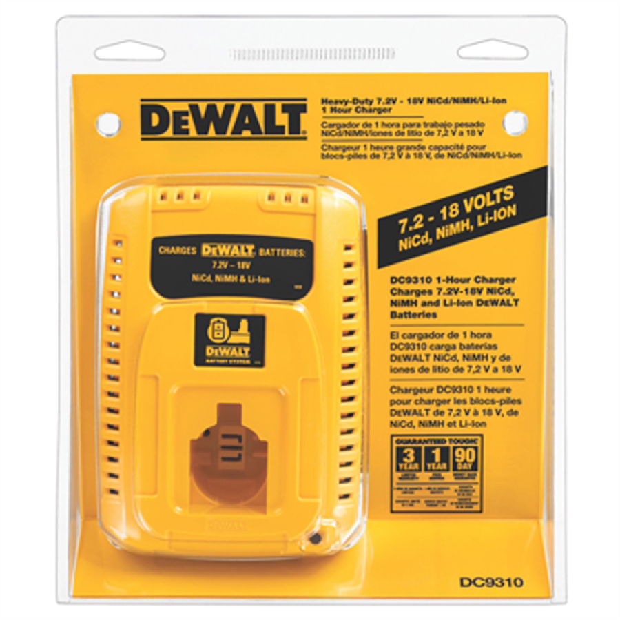 DeWalt DC9310 7.2V-18V NiCd/NiMH/Li-Ion 1 Hour Charger