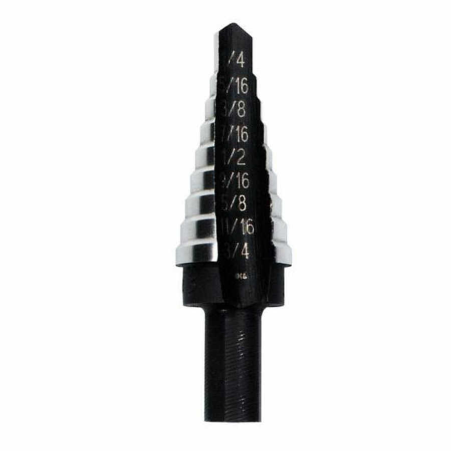 High Speed Steel Fractional Self-Starting Step Drill 1/4 - 3/4 I