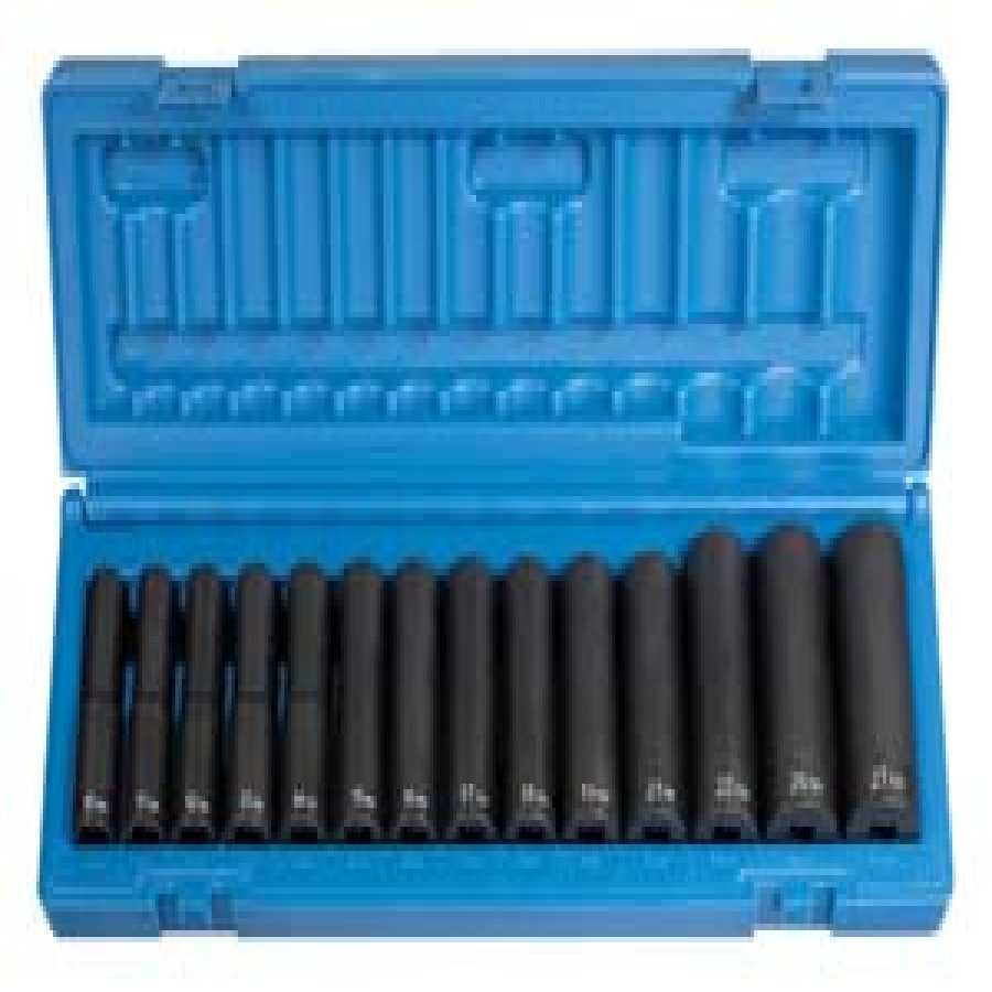 1/2 In Dr Deep Metric Impact Socket Set - 14-Pc