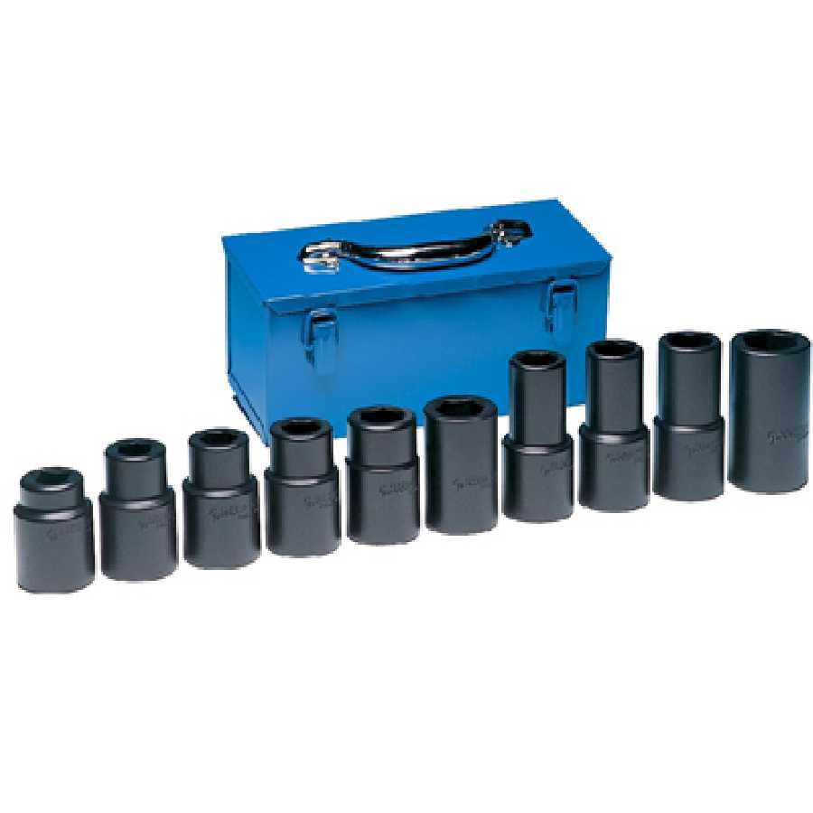 #5 Spline Drive Truck Wheel Impact Socket Set - 10-Pc