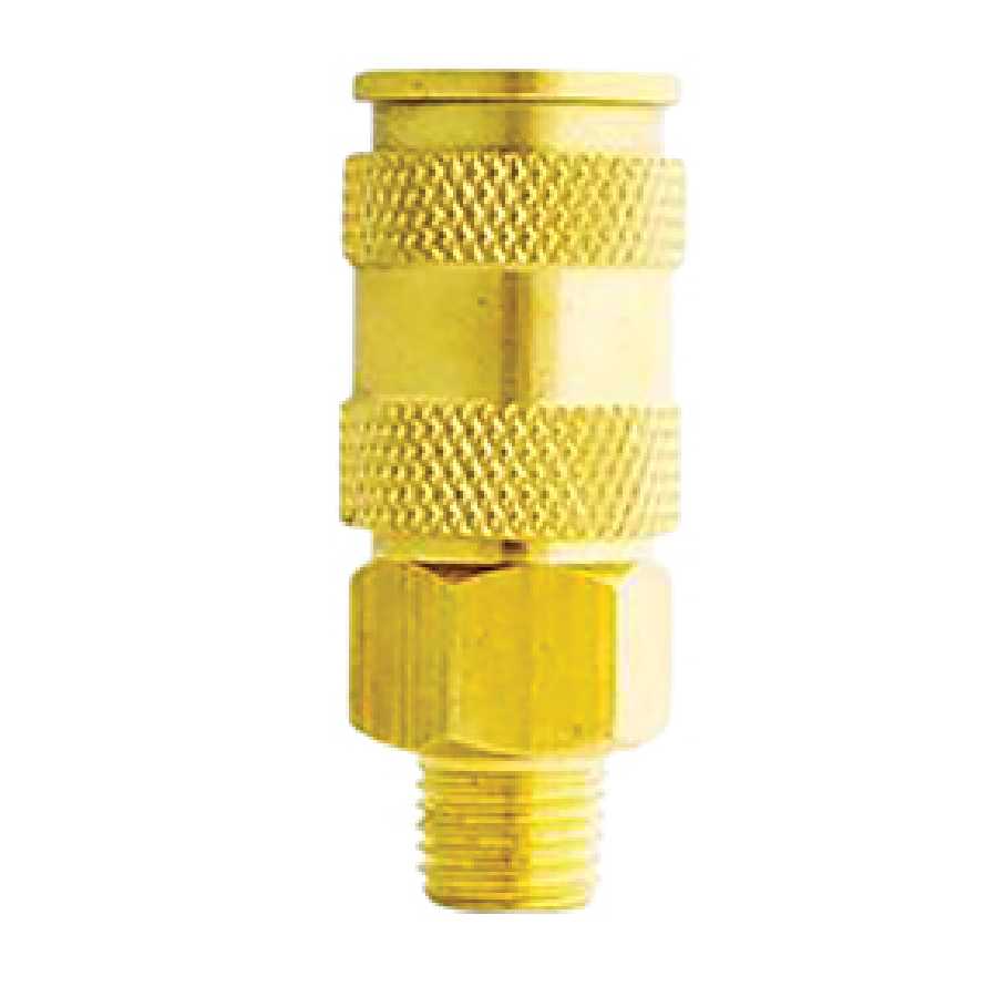 V-Style Hi-Flow Brass Coupler - 1/4" NPT Male