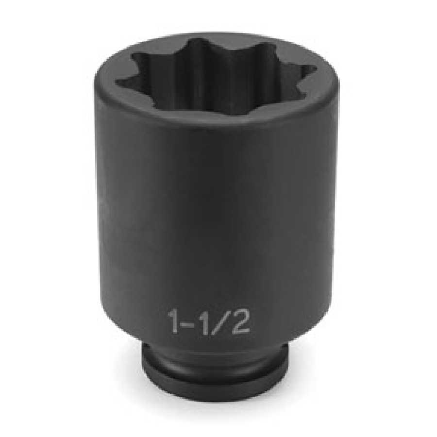 3/4 In Dr 8 Pt Double Square/Railroad Deep Impact Socket - 15/1