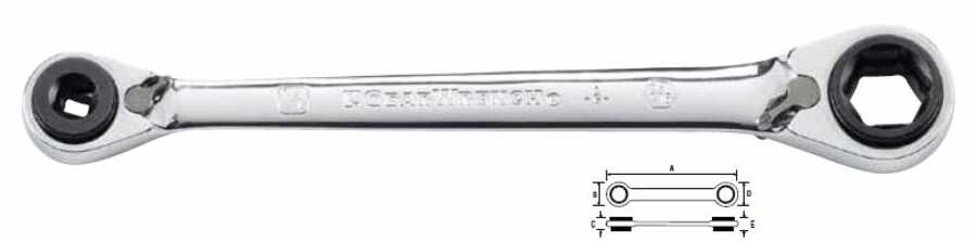 Open Stock - QuadBox(TM) HVAC Ratcheting Wrench SAE