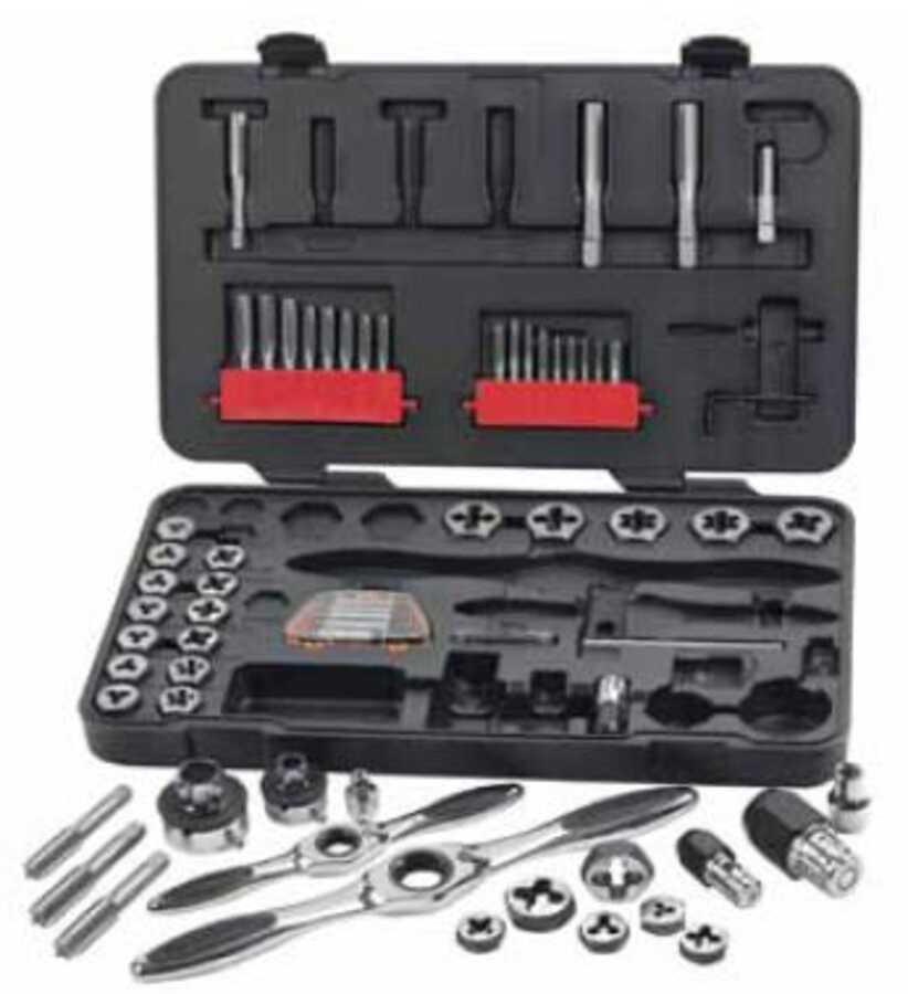 65 Pc. Ratcheting Tap and Die Set SAE