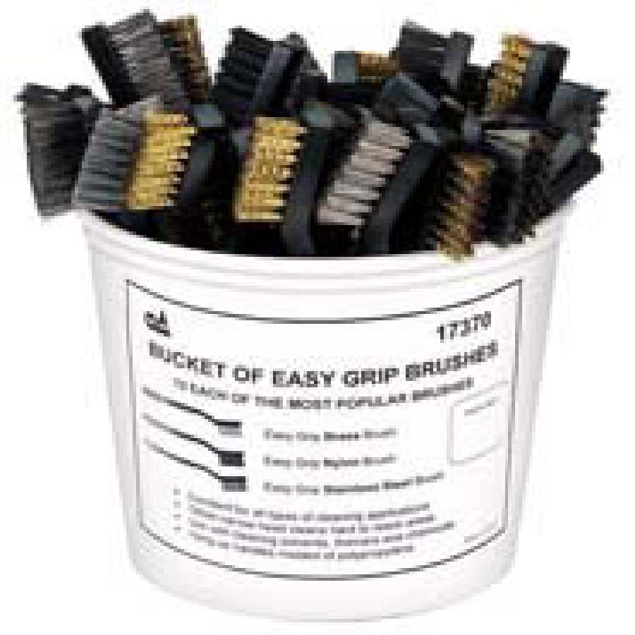 Bucket of Easy Grip Brushes