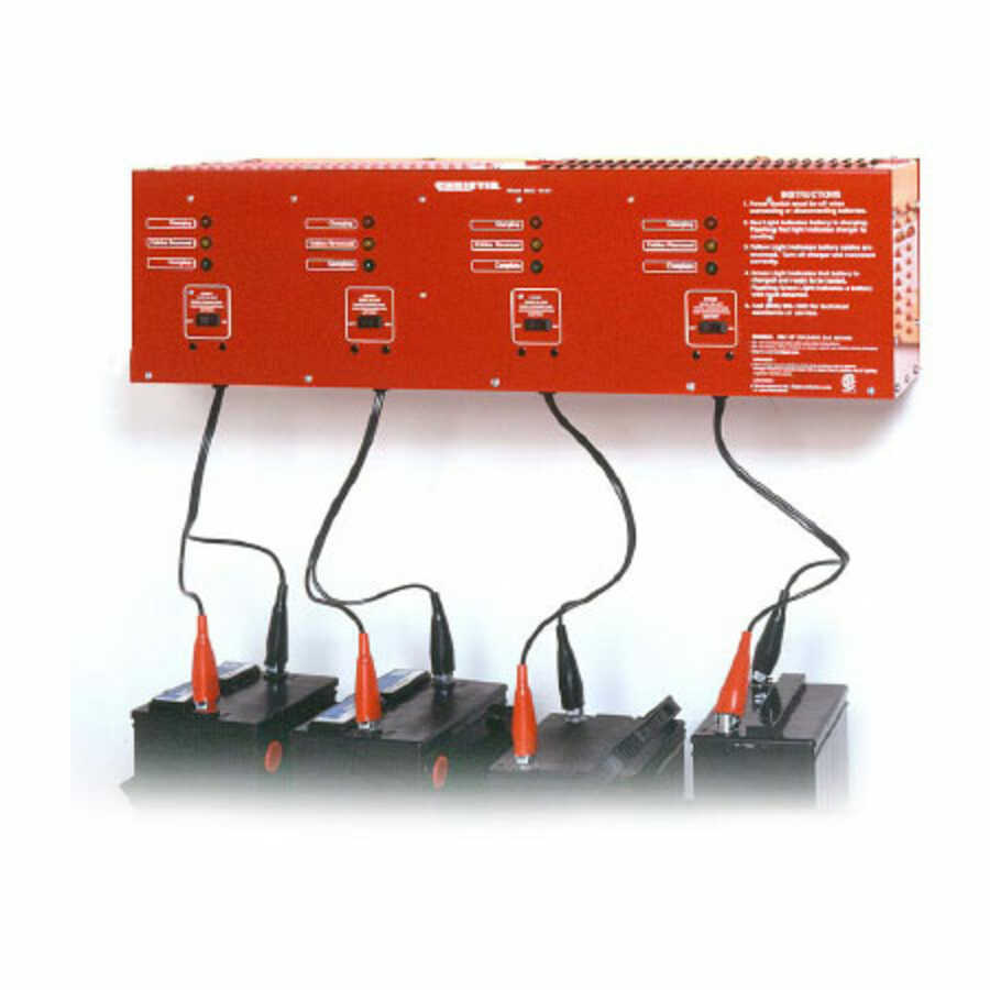 4 Bank 12 Volt 15 Amp Automatic Battery Charger