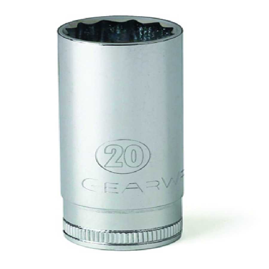 1/2 In Dr 6 Point Chrome Deep Metric Socket 18mm