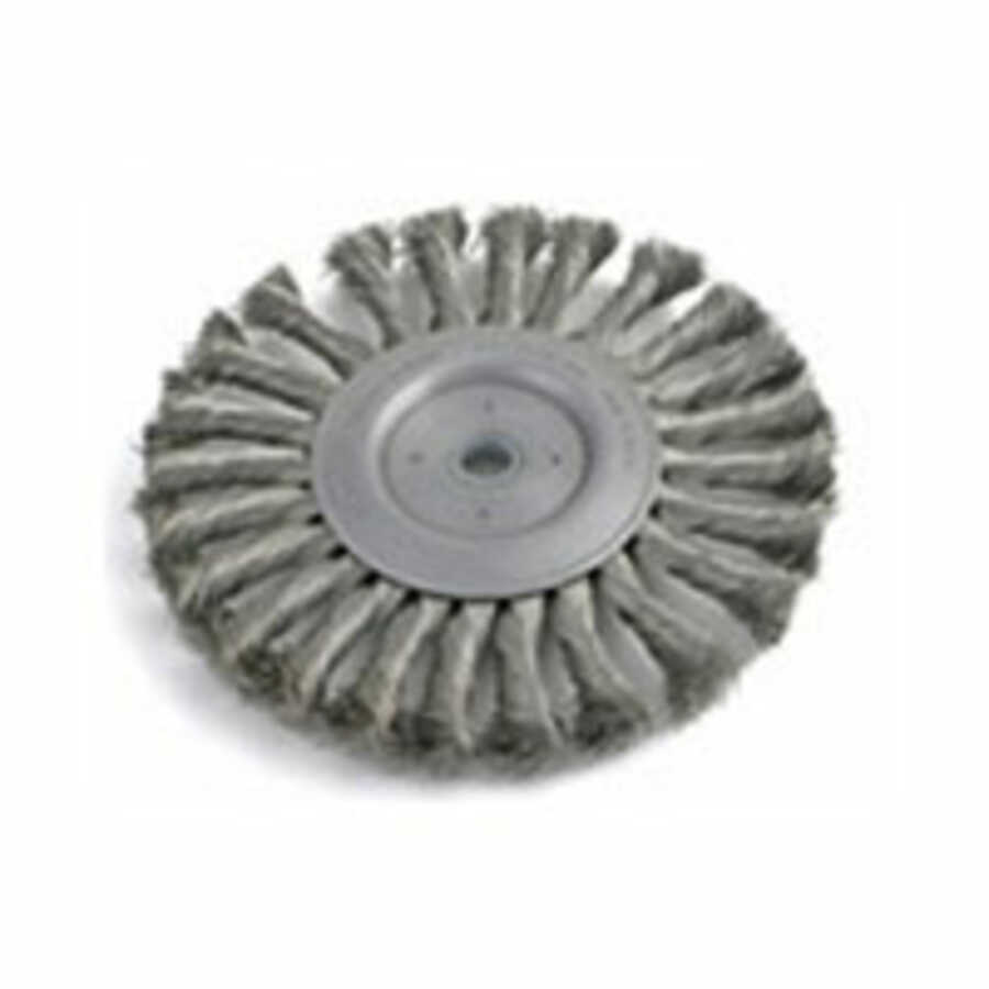 BTS-6 Knotted Wire Wheel Brush Carbon Steel 6 In Dia