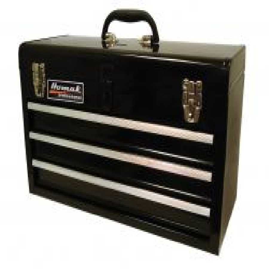 20 In Black 3 Drawer Tool Box w/ Ball Bearing